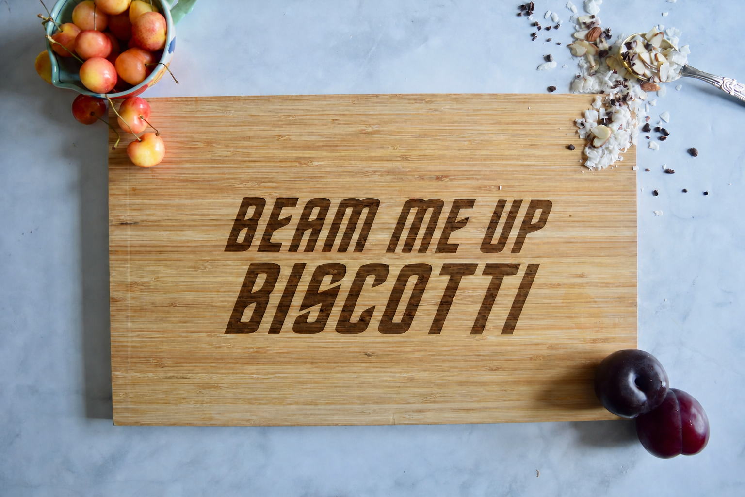 Beam Me Up Biscotti Cutting Board