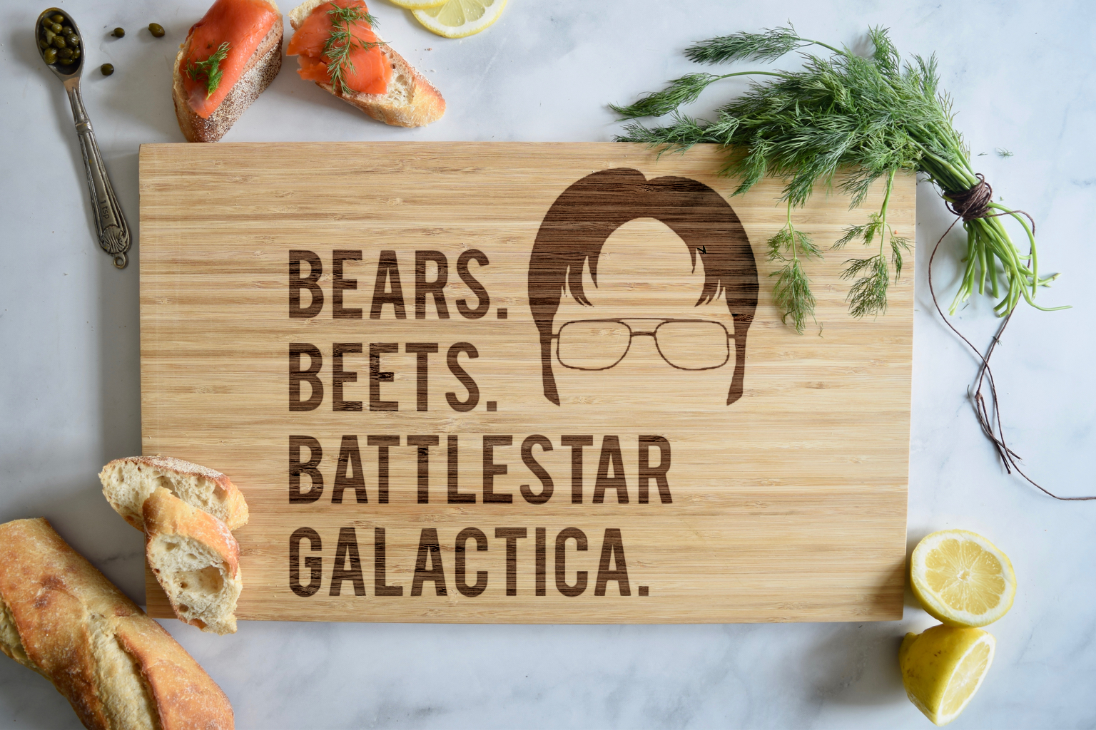 Bears. Beets. Battlestar Galactica. Cutting Board
