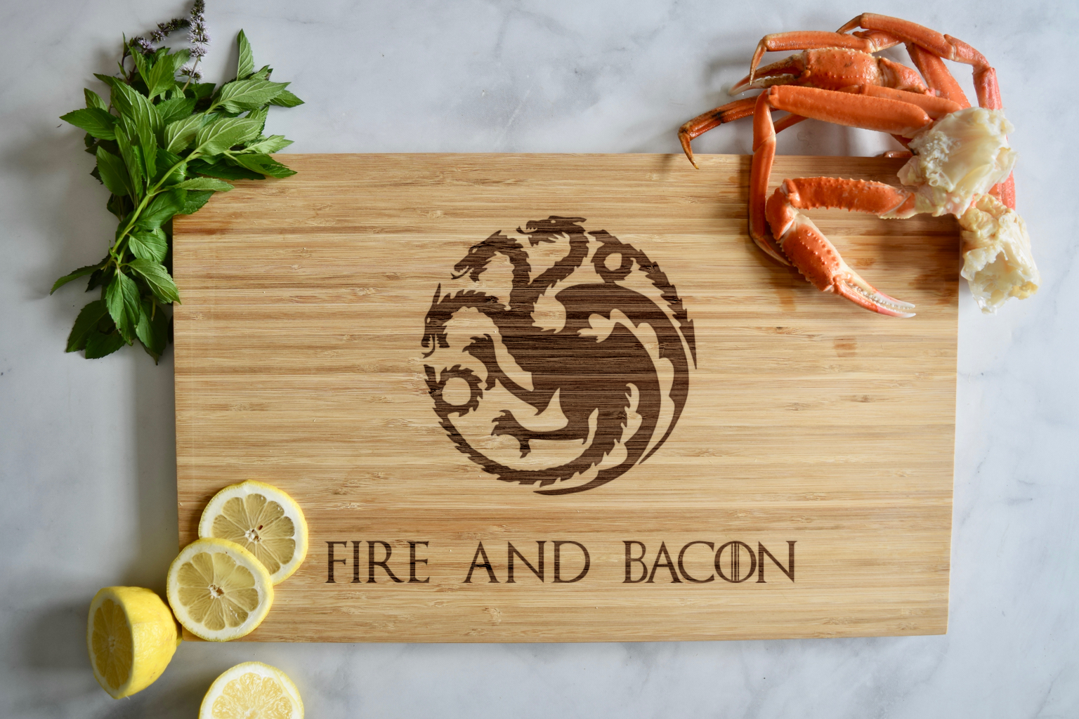 Fire & Bacon Cutting Board