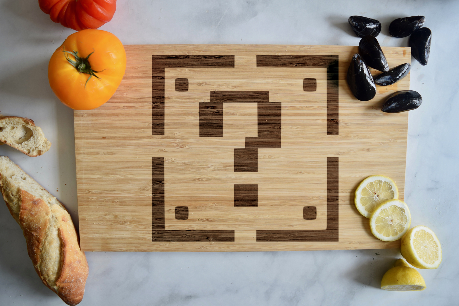 Question Block Cutting Board