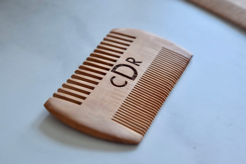 Double-Sided Wooden Beard Comb